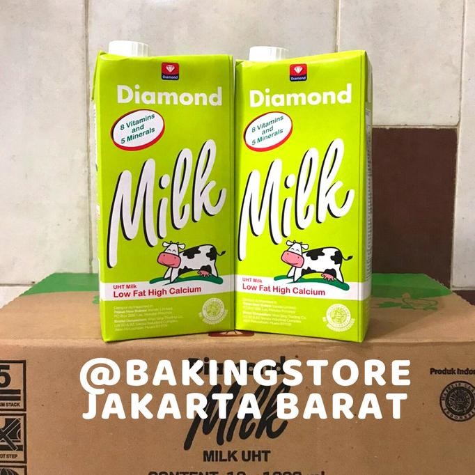 

Terlaris [Karton] Susu Uht Diamond Low Fat 1 Liter Ready Stok