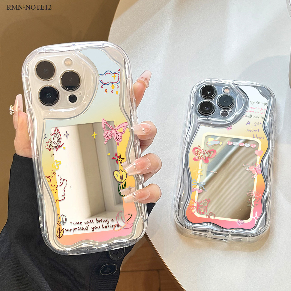 Casing Hp Untuk Xiaomi Redmi Note 14 13 12 11 11S 10 10S 9 9S 9T 8 7 Pro Plus 4G 5G Mirror Cassing P