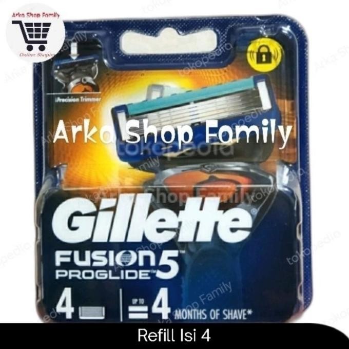 

Berkualitas GILLETTE Fusion 5 Proglide Isi 4 Refill Pisau Cukur