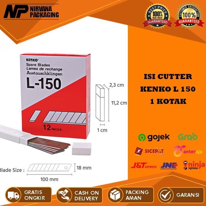 

Berkualitas ISI CUTTER KENKO L 150 ISI PISAU CUTER L150 REFILL KATER BESAR SEKOTAK