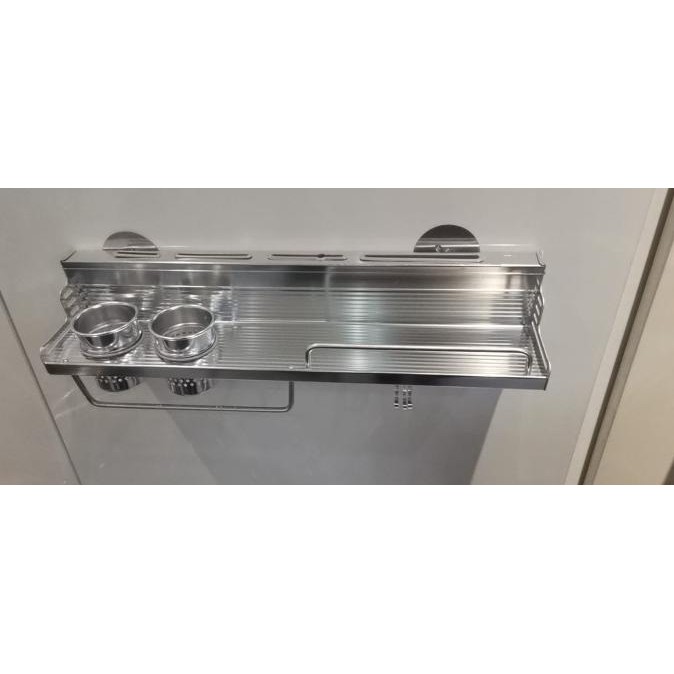 

Berkualitas Rak Dinding 60cm Dapur Aluminium/ Tempat Bumbu Pisau dan alat dapur