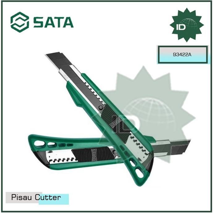 

Berkualitas Pisau Cutter 93422A Plastic Snap Off Knife, 8 Point, 18x1mm Sata Tools