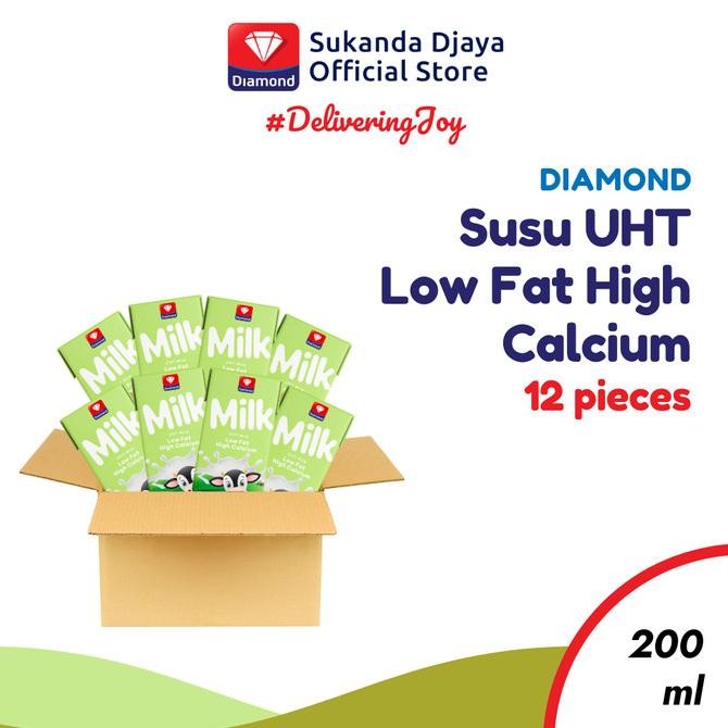 

Terlaris Diamond Milk Susu Uht Low Fat 200 Ml Isi 12 Ready Stok
