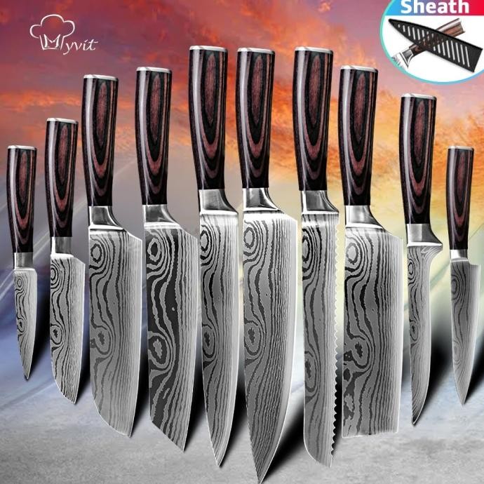 

Berkualitas Pisau Dapur Baja Damaskus Super Chef Knife Jepang Stainles Steel