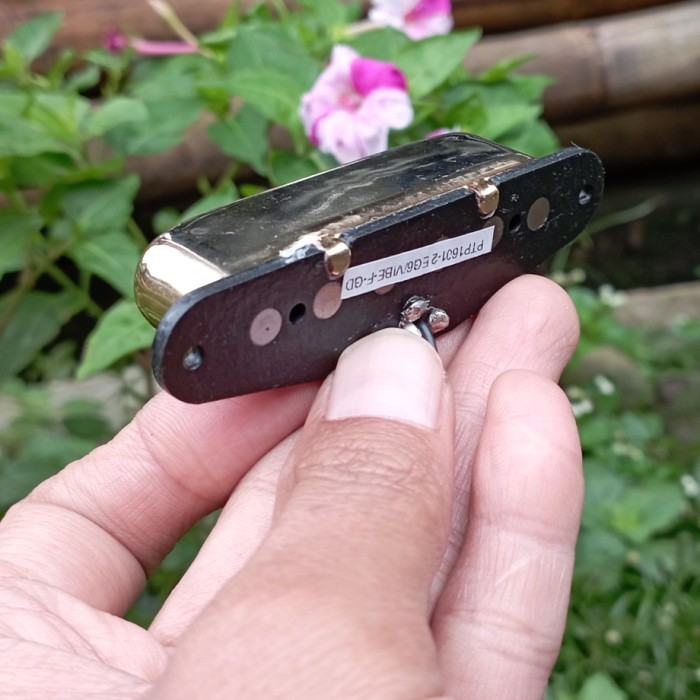 Pickup Gitar Single Coil Alnico Fender Designed Telecaster Neck Gold