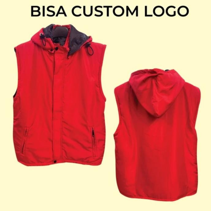 Vest Rompi Pria Warna Merah/Vest Rompi Seragaman MM