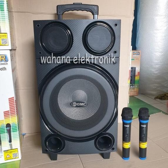 Speaker Karaoke Bluetooth Portable Besar GMC 897 L + Bonus Mic