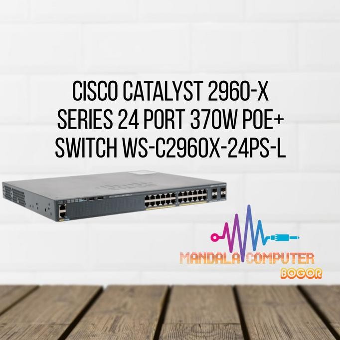 Cisco Catalyst 2960X Series WS-C2960X-24PS-L Switch POE Port gigabit