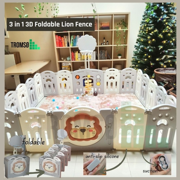 Tromso Pagar Lipat Bayi / Pagar Keamanan Anak / Baby Safety Fence LION