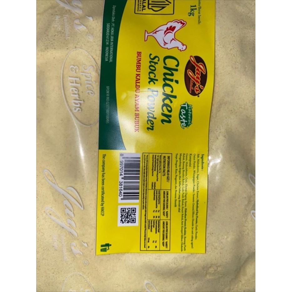 

Termurah Jays Chicken Stock / Kaldu Ayam Bubuk 1 Kg Tanpa Msg Dan Halal Ready