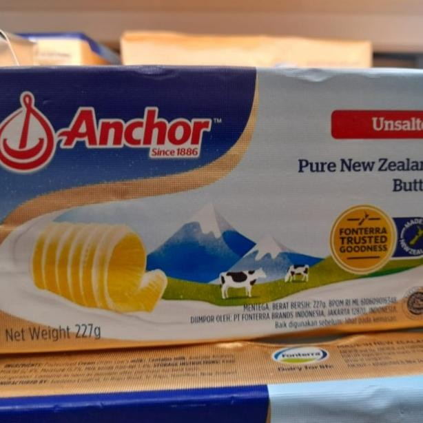 

Anchor Uned Butter 227Gr Halal Mentega Tawar New Zealand