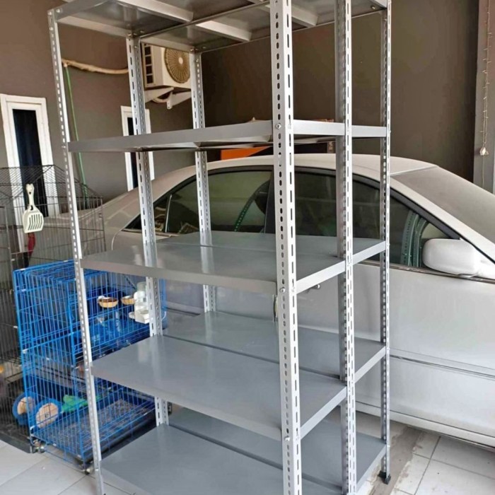 rak besi siku lobang multifungsi