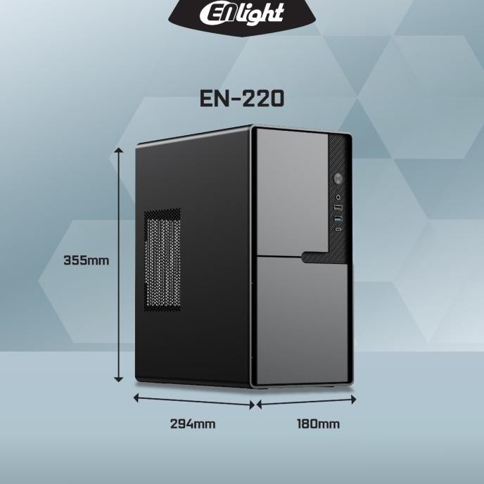 TERBARU - Casing Enlight EN220 - Casing Enlight EN-220 - Micro ATX Case Office