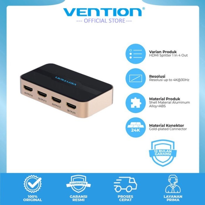 Vention HDMI Splitter 1 in 4 out HDMI Duplicate Screen