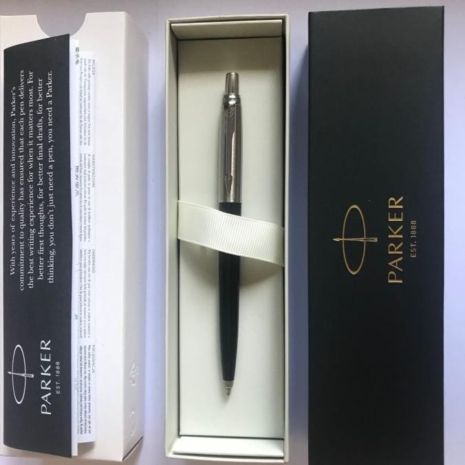 

BEBAS ONGKIR - Parker Jotter Original Ballpoint SPC Black Crome Trim ( Klip Silver )