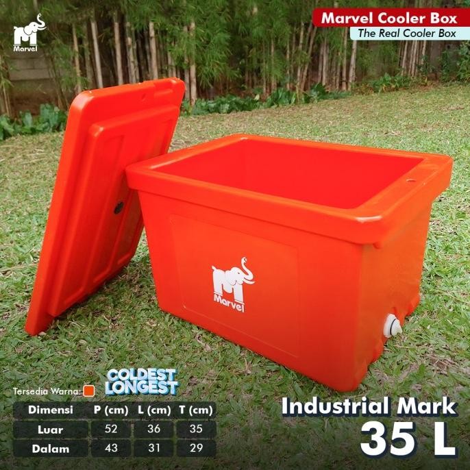 MARVELCOOLER 35 LTR - INDUSTRIAL MARK (COOLBOX - ICEBOX - ES BOX) ORIGINAL DAN TERPERCAYA