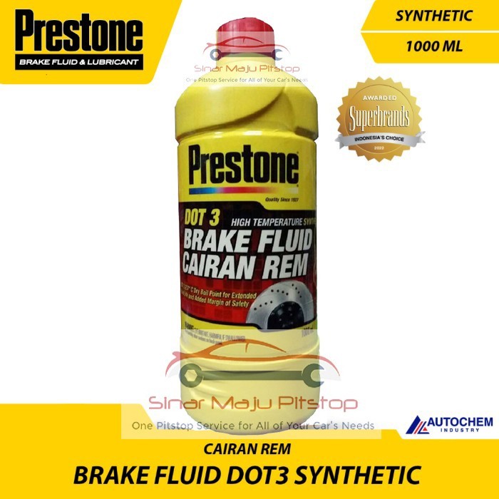 Minyak Rem Prestone 1 Liter DOT 3 Brake Fluid Cairan Rem Mobil & Motor