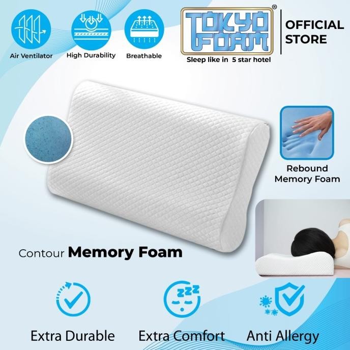 

TERSEDIA BANTAL KESEHATAN CONTOUR MEMORY FOAM PILLOW BY TOKYO FOAM