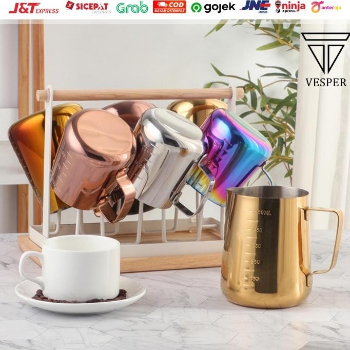 

TERSEDIA MILK JUG STAINLESS WARNA / PITCHER TEMPAT STEAM FOAM SUSU LATTE ART