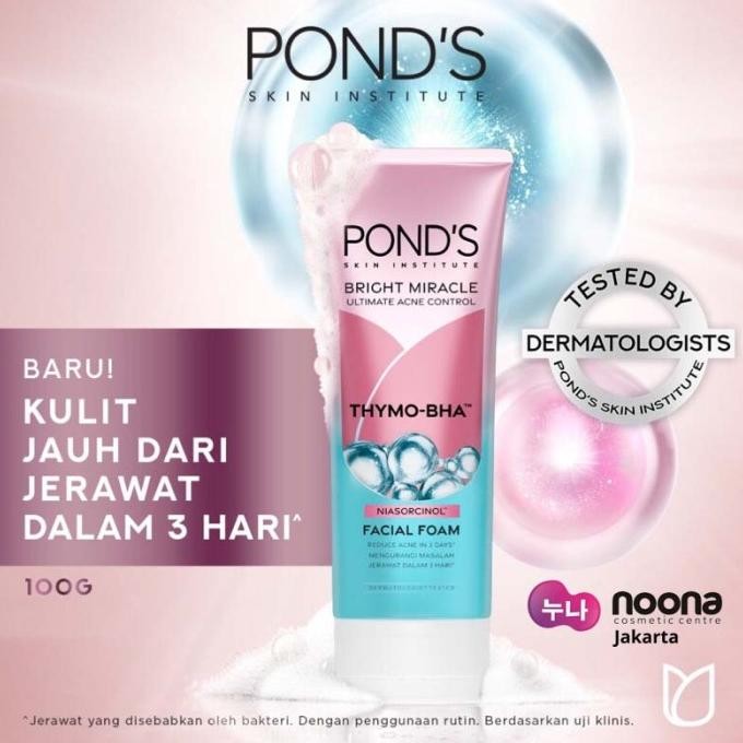 

TERSEDIA PONDS BRIGHT MIRACLE ULTIMATE ACNE FACIAL FOAM 100ML