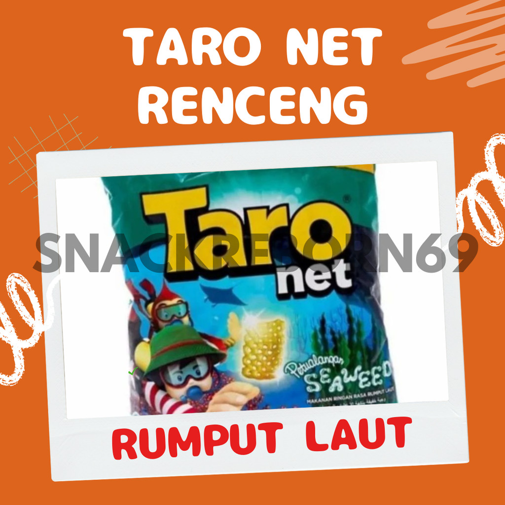 

Taro Net Rasa Rumput Laut Renceng 10 Pcs 9 Gram