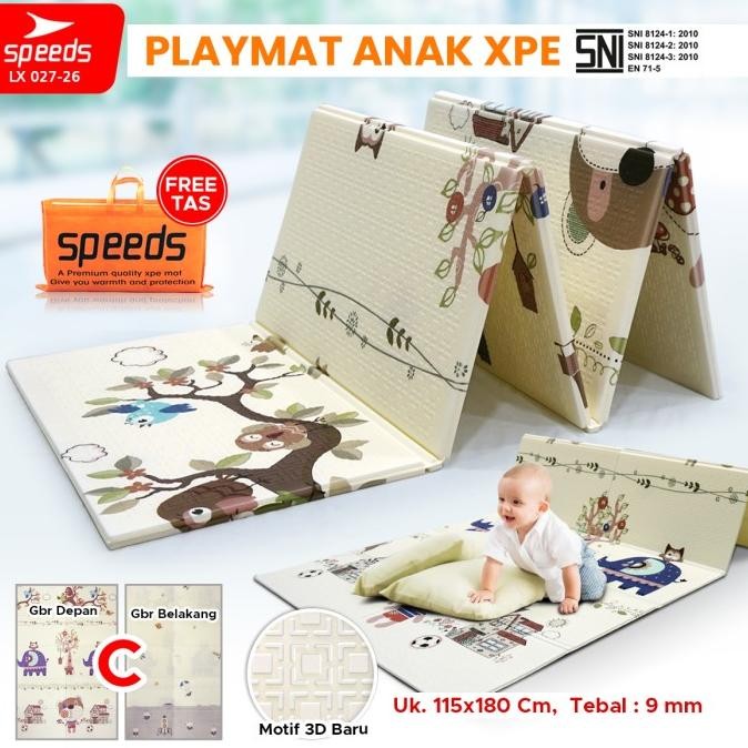 

TERSEDIA SPEEDS MATRAS LIPAT PLAYMAT MATRAS BAYI FOAM 115*180CM 9MM 027-26-C