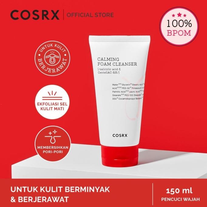 

TERSEDIA COSRX AC COLLECTION CALMING FOAM CLEANSER 150 ML (PEMBERSIH WAJAH)