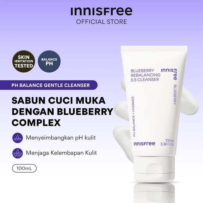 

TERSEDIA INNISFREE BLUEBERRY REBALANCING 5.5 CLEANSER 100ML - CLEANSING FOAM