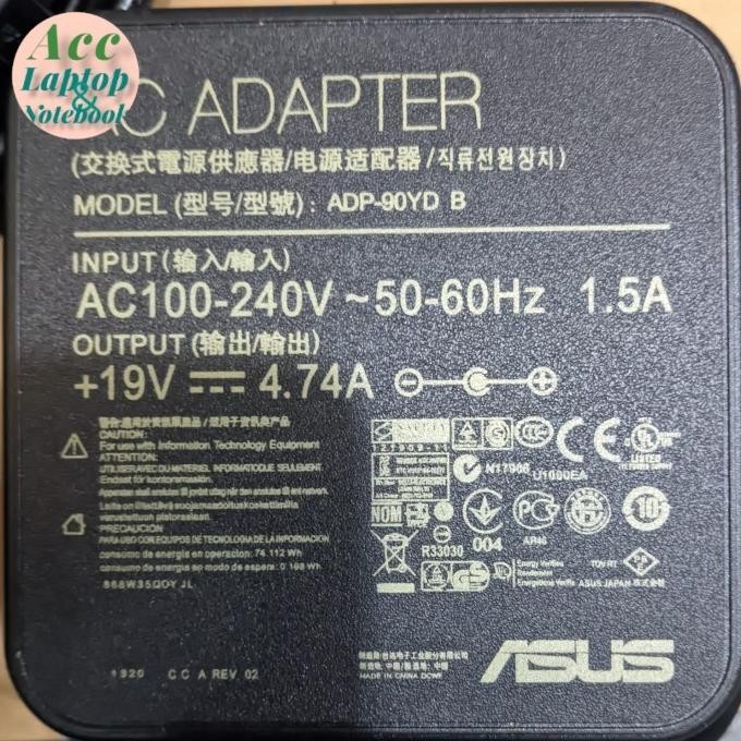 Original Adaptor Asus VivoBook 14X Oled M1403 M1403Q M1403QA 90W
