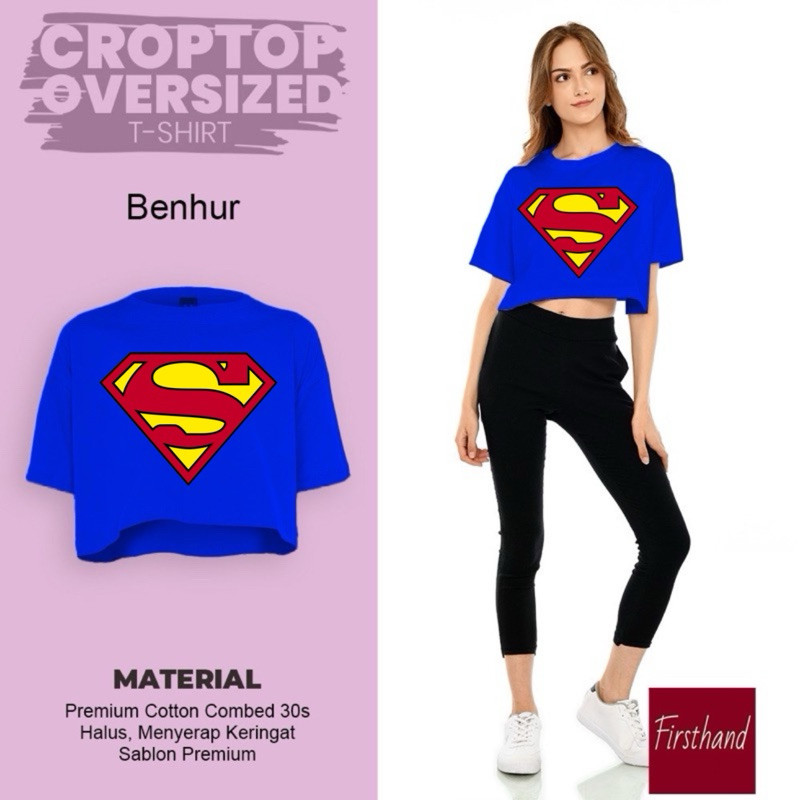 Kaos Crop Top Wanita Atasan Oversize Baju Crop Branded Original Import