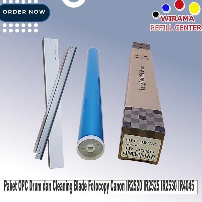 NEW PAKET OPC Drum DAN CLEANING BLADE Fotocopy Canon Ir2520 Ir2525 IR2530