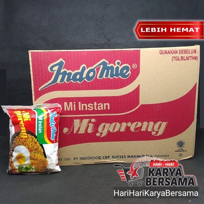 

MIE INSTAN INDOMIE GORENG ISI 40 PCS X 80GR - PER KARTON HOT PROMO