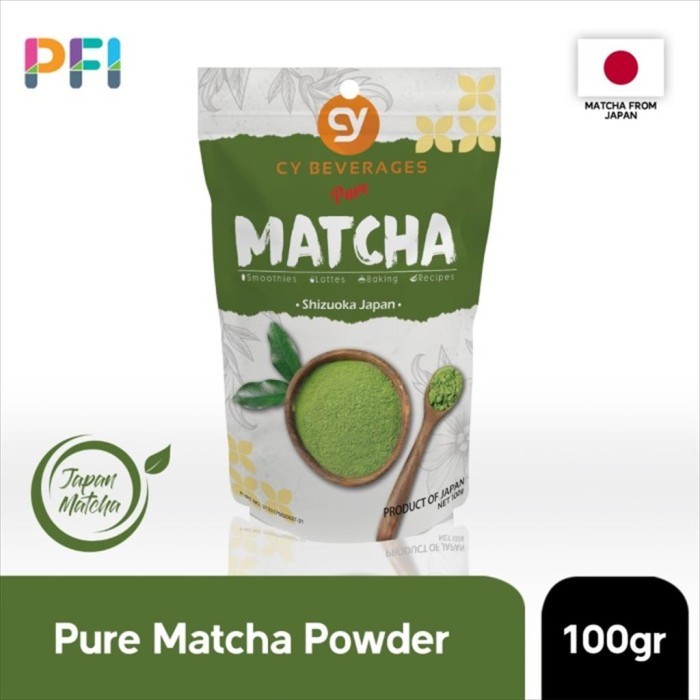 

CY MATCHA POWDER 100% JAPAN IMPORT GREEN TEA POWDER 100 GR BERKUALITAS