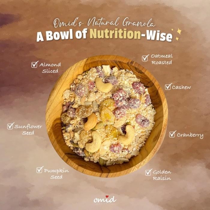 

Granola ( Kacang - Kacangan, Buah Kering, Madu & Oatmeal ) 300Gr