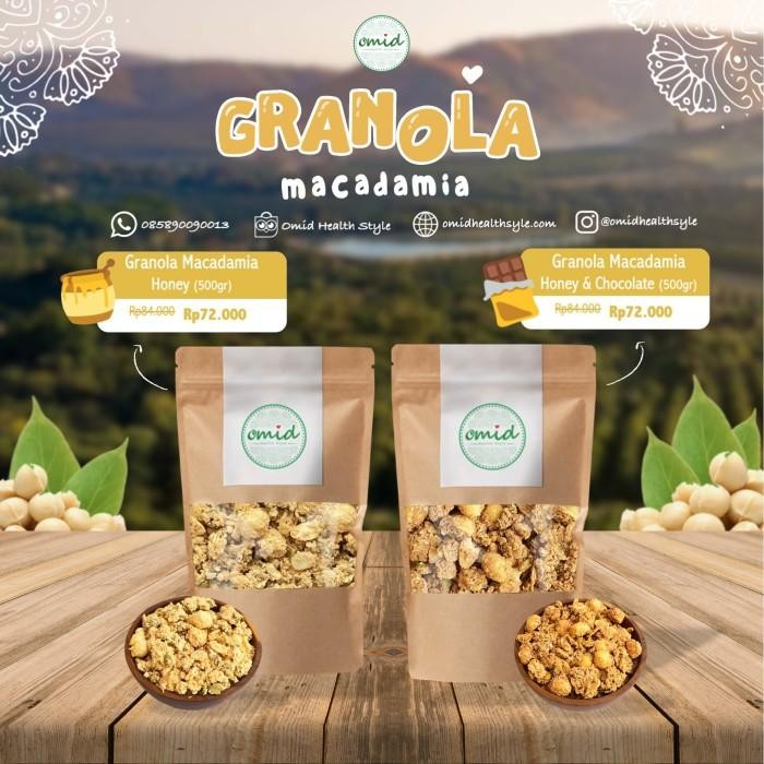 

Granola Macadamia Honey No Sugar 500Gr