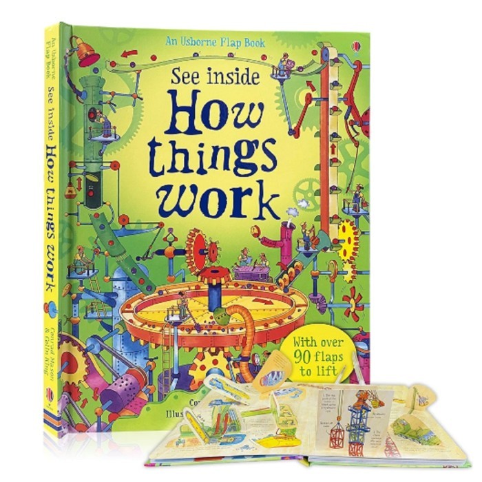 

PROMO! An Usborne Flap Book See Inside How Things Work With Over 90 Flaps to Lift