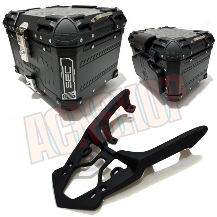 TERBARU Paketan Box Sec Emperor 45 Liter Dan Breket Box Adv 150 Adv 160 Aluminium Alloy Case Pannier