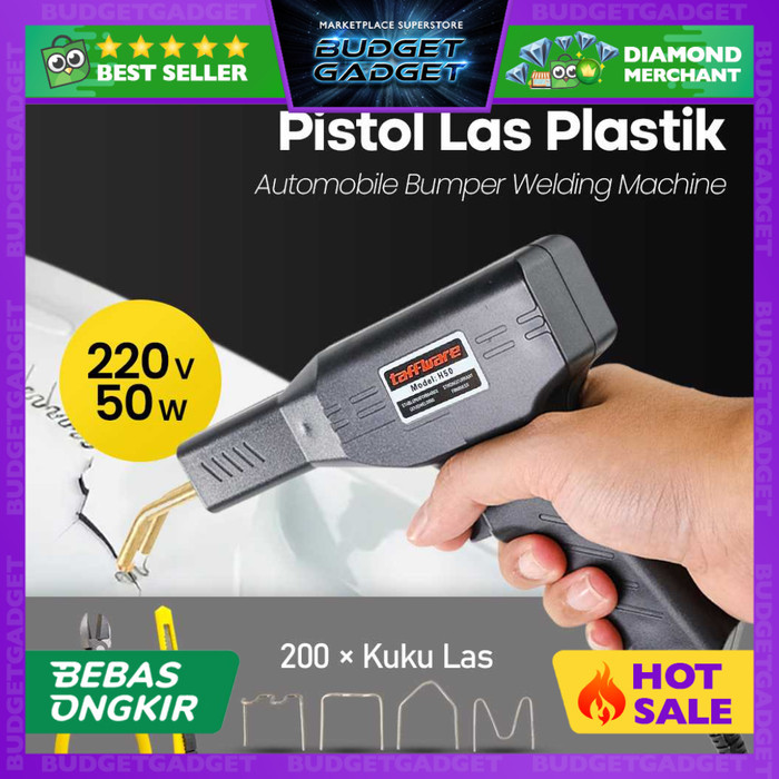 TERBARU HBX Paket Alat Las Plastik Welding Gun Otomotif Bumper Body 220V 50W BISA GOSEND