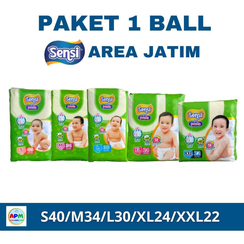 Pampers Baby Hapy Sensi Pants Popok Bayi Paket 1 Ball Apm