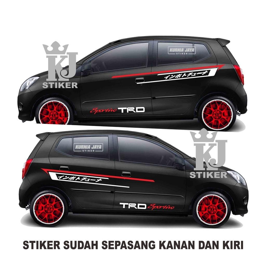 Stiker Mobil Agya Ayla Avanza Xenia Xpander Stripe List Trd Sportivo Semua Mobil Bisa