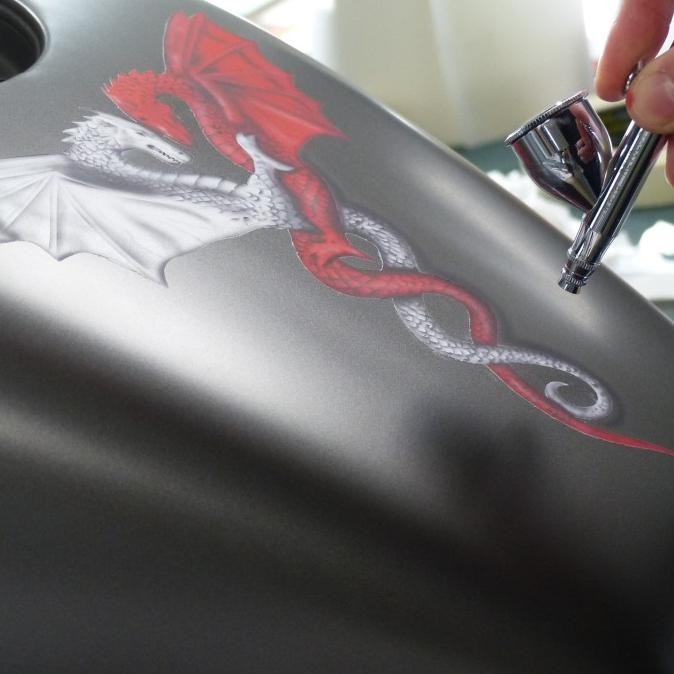 

Promo Air brush | Tools Airbrush spray gun kit / Pen brush art painting 0.2 COD