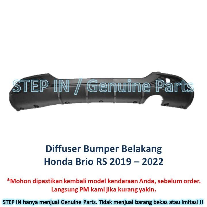 Spoiler Bumper Belakang Honda Brio Rs 2019 2020 2021 2022 Baru Genuine Diffuser Bawah Moulding Bempe