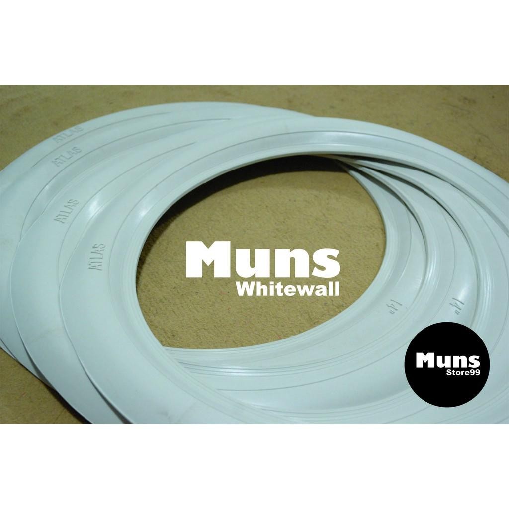 Lis Ban Mobil White Wall Ban Mobil Velg Ring 13 Putih Polos Atlas Original