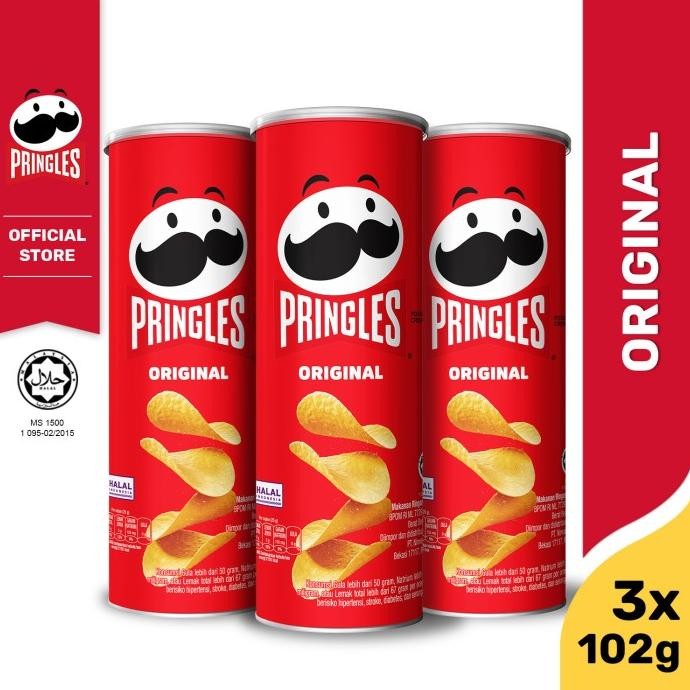 

NEW PRODUK [BUNDLE 3PCS] PRINGLES ORIGINAL KERIPIK 102GR !!!!!