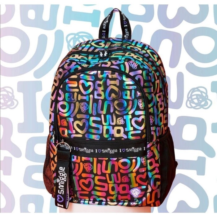 TERBARU Tas Ransel Smiggle I Love Smiggle Hologram/ Smiggle Backpack/Ori/kado