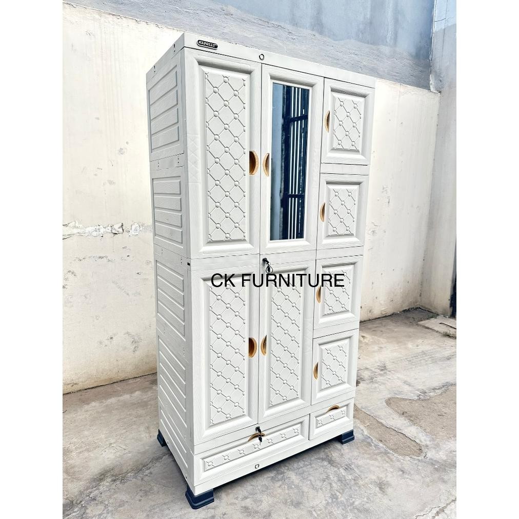 LEMARI PLASTIK NAPOLLY JUMBO GANTUNGAN  PINTU + LACI NAPOLLY