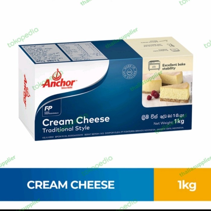 

PRODUK TERBATAS ANCHOR CREAM CHEESE 1KG, CREAM KEJU U/ CAMPURAN CAKE, MINUMAN DLL Kode 416