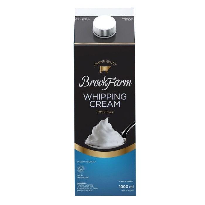 

TERUJI Brookfarm whipping cream 1 liter (1000 ml) Kode 1008