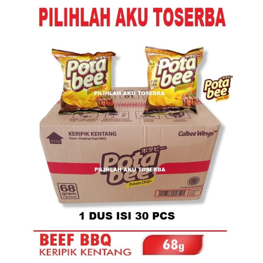 

READY STOCK POTABEE KERIPIK KENTANG BEEF BBQ 68 GR - ( HARGA 1 DUS ISI 30 PCS ) !!!!!