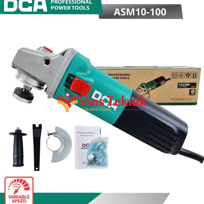 Mesin Gerinda Tangan DCA ASM10-100 Angle Grinder 4inch VARIABLE SPEED